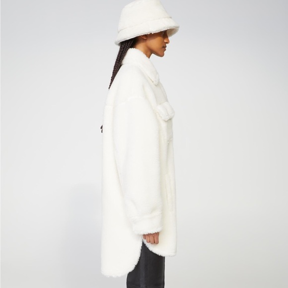 STAND STUDIO Sherpa Coat White - Picture 6 of 6